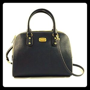 FINAL DROP EUC Michael Kors Black Leather Handbag